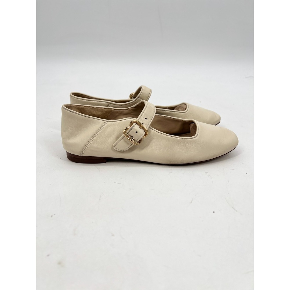 Sam Edelman Women's Michaela Mary Jane Flat in‎ Ivory Women's 6.5